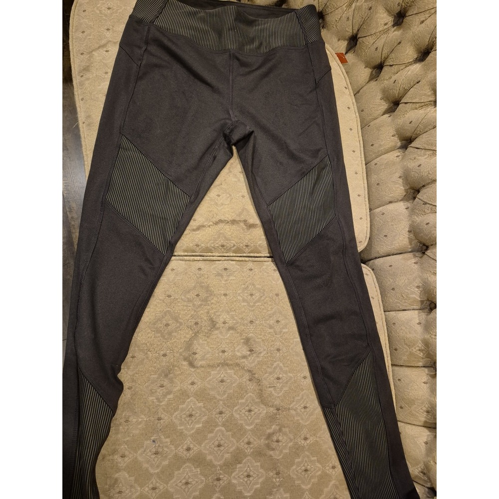 Joe Fresh Active Womens Leggings Size M Dark Green Polyester Spandex NWT‎